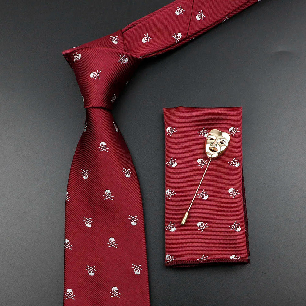 Fashion Men's Skull Tie Set New Design 8cm