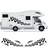 6PCS Racing Stripe Decals for RV, Van, & Camper