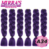 Synthetic Jumbo Braids Hair Omber Braiding Hair Extensions for Women Yaki Texture Black Blue Fake Hair Mirra’s Mirror