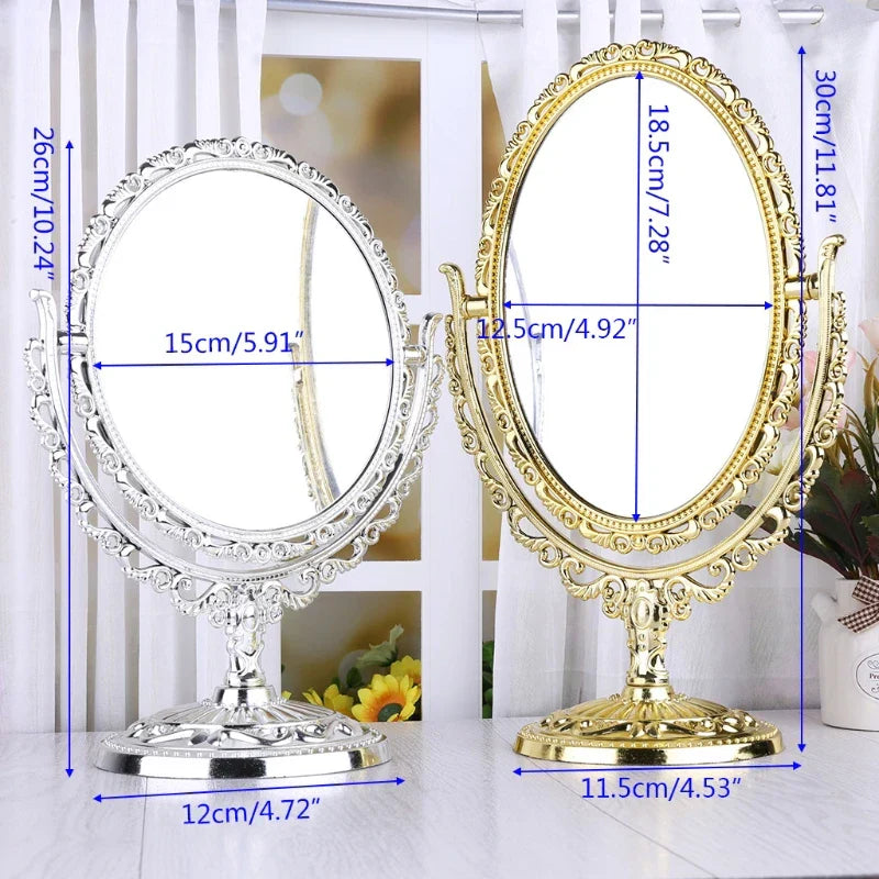 2024 New 2 Sides Makeup Mirror Stand Table