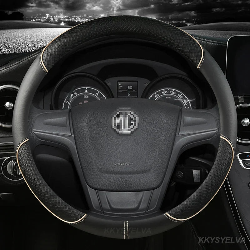 Microfiber Leather Car Steering Wheel Cover 38cm 15"