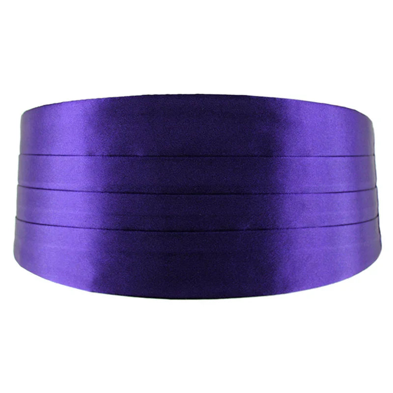 Men Classic Satin Cummerbund Elastic Bellyband Basic Tuxedo