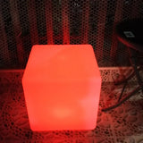 LED Cube Stool Seat Glowing Chair Patio Decorative