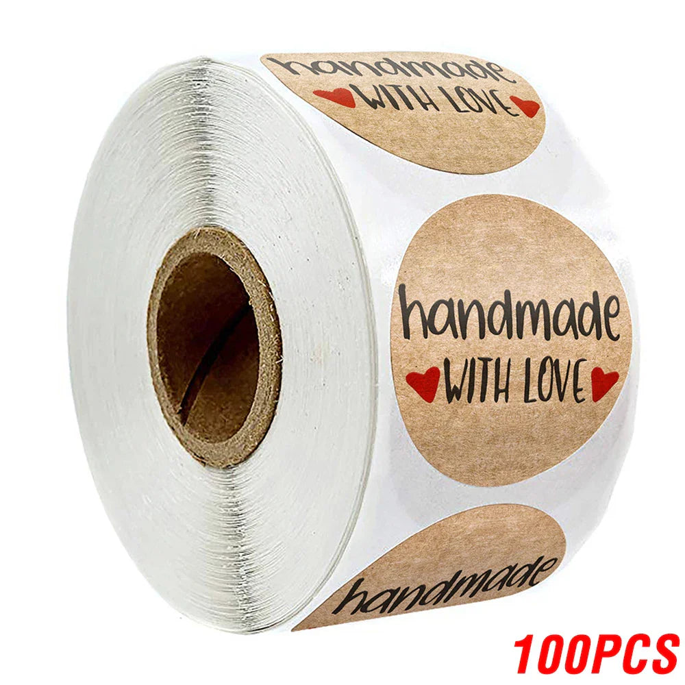 100500pcs Vintage Kraft Paper Stickers Scrapbook Gift Stationery