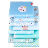 Blue Cartoon Printed Fabric Cotton Twill Cloth for