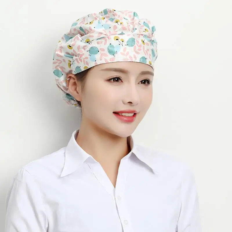 Cute Elastic Kitchen work Hats Restaurant Breathable chefs