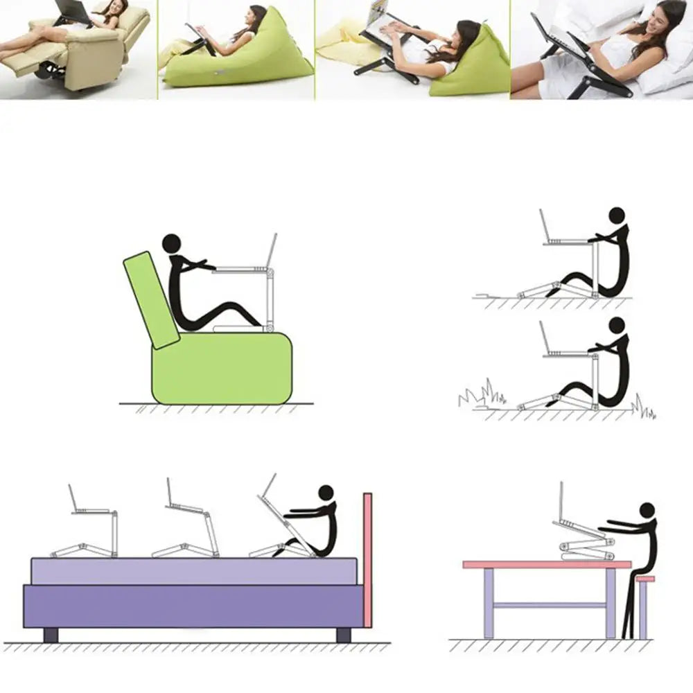 Portable Laptop Computer Table for Bed Aluminum Alloy