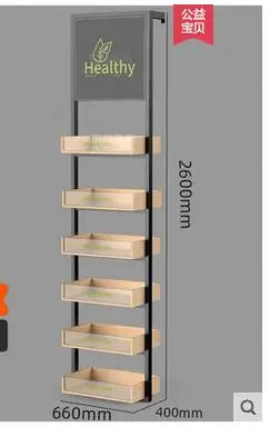 Fresh supermarket vegetable shelf commercial stainless steel bone
