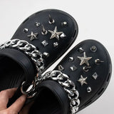 High Quality Fashion Metal Rivet Hole Shoe Charms