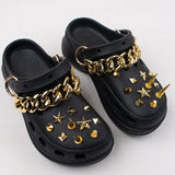High Quality Fashion Metal Rivet Hole Shoe Charms
