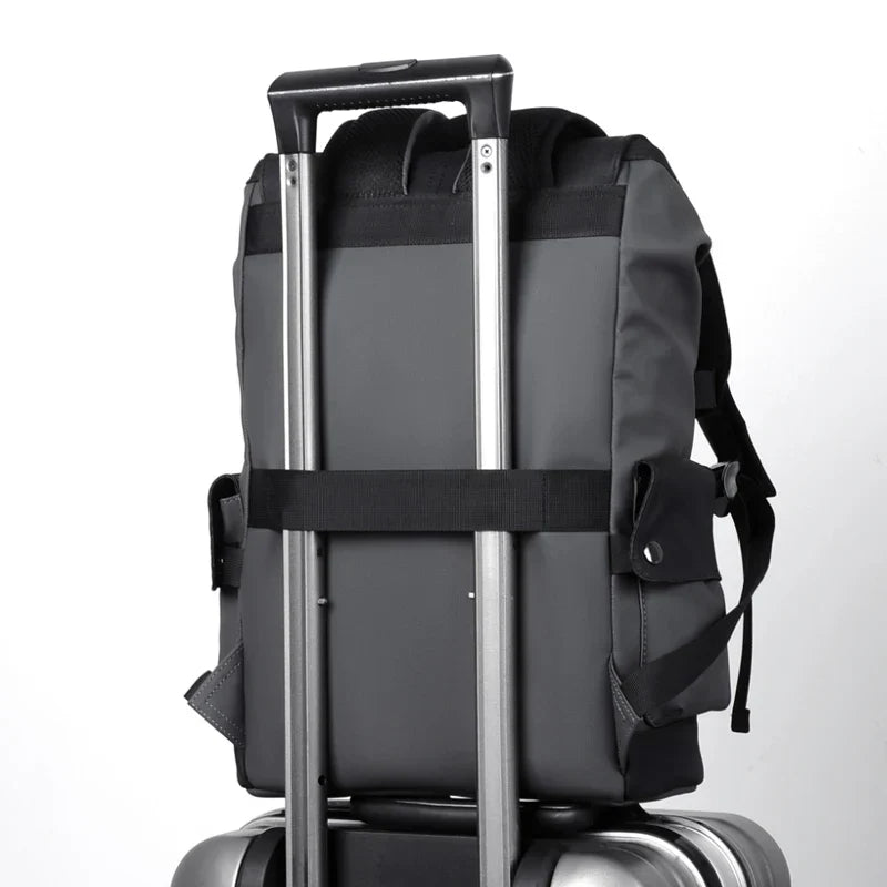 High Quality PU Leather Waterproof Men's Laptop Backpack