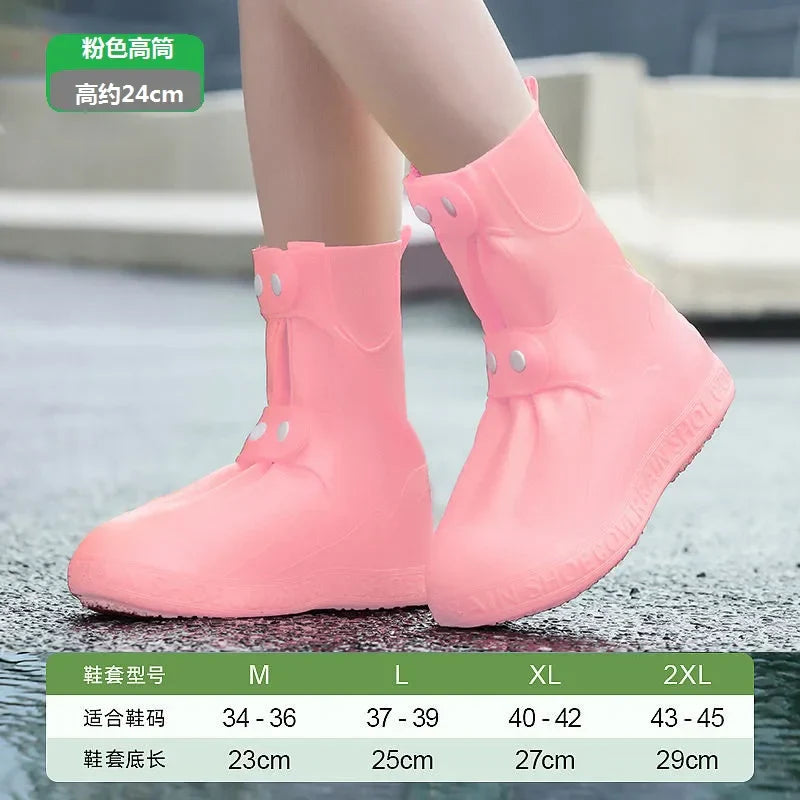 High Top Shoe Cover Portable Durable Galoshes Water