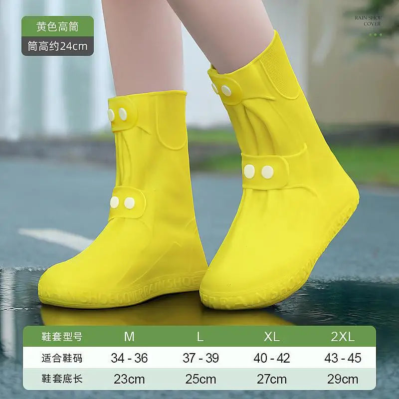 High Top Shoe Cover Portable Durable Galoshes Water