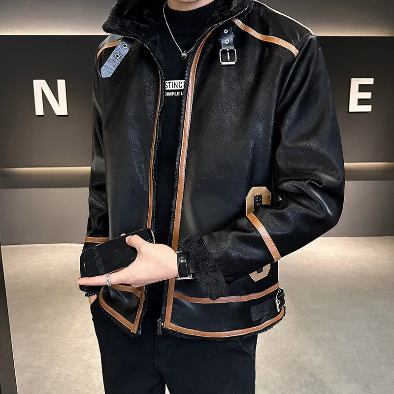 High-end Brand Clothing Men Added Fleece All in