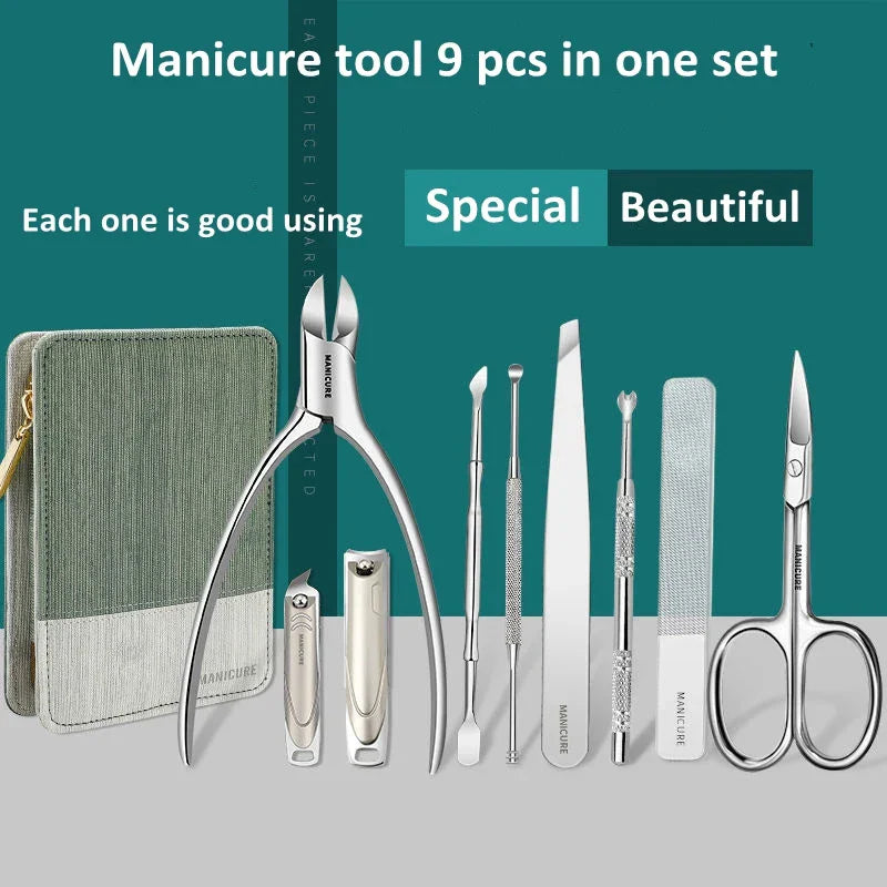 High quality Manicure Set 9 in 1 Professional