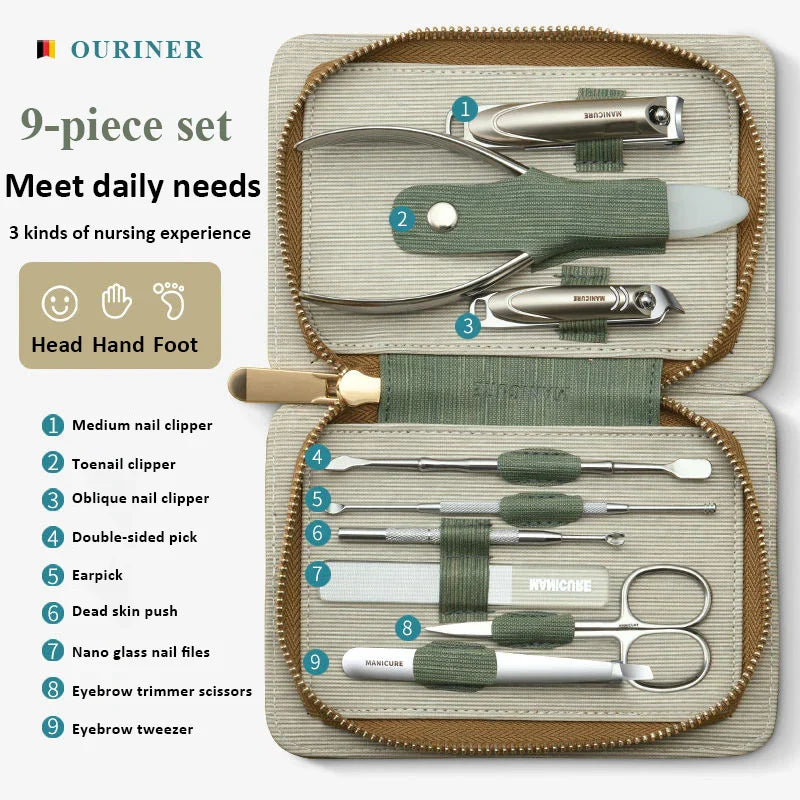 High quality Manicure Set 9 in 1 Professional