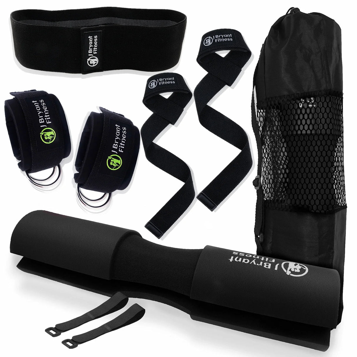 Hip Thrusts Barbell Pad Set with Ankle Strap