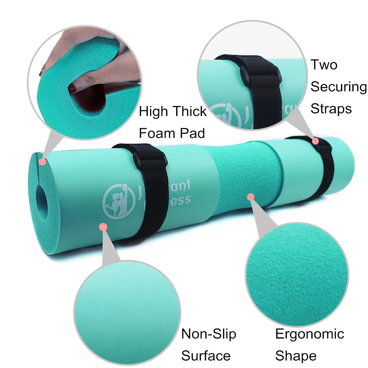 Hip Thrusts Barbell Pad Set with Ankle Strap