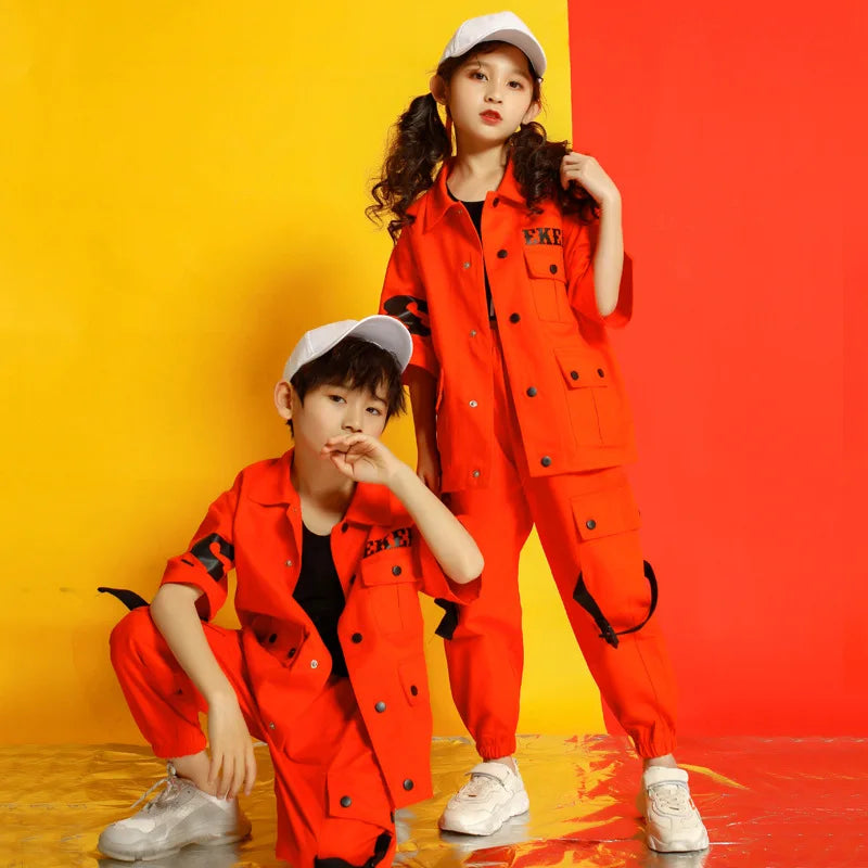 Hiphop Street Ballroom Dancing Clothes Wear Kids Jazz