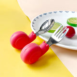 Hippo Snail Whale Silicone Baby Spoon and Fork