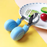 Hippo Snail Whale Silicone Baby Spoon and Fork