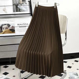 Hirsionsan Pleated Skirts Women 2023 Autumn New Korean