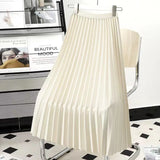 Hirsionsan Pleated Skirts Women 2023 Autumn New Korean