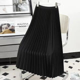 Hirsionsan Pleated Skirts Women 2023 Autumn New Korean