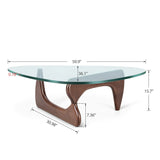 Home Coffee Table Irregular Glass Side Table Modern