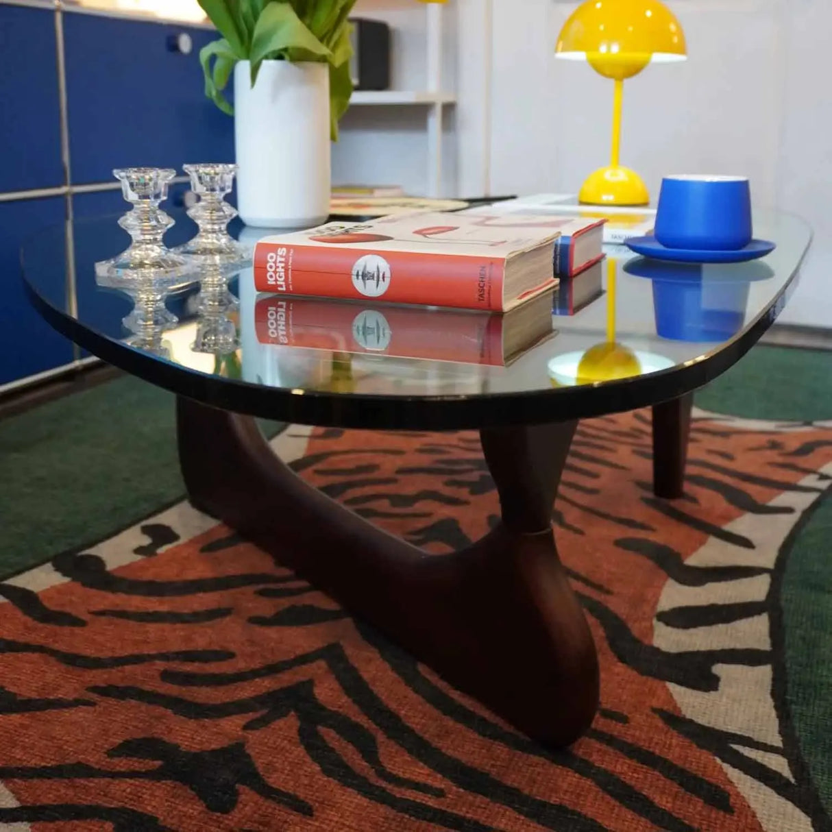 Home Coffee Table Irregular Glass Side Table Modern