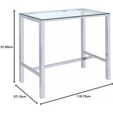 Home Furnishings Tolbert Bar Tables with Glass Top