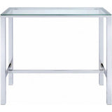 Home Furnishings Tolbert Bar Tables with Glass Top