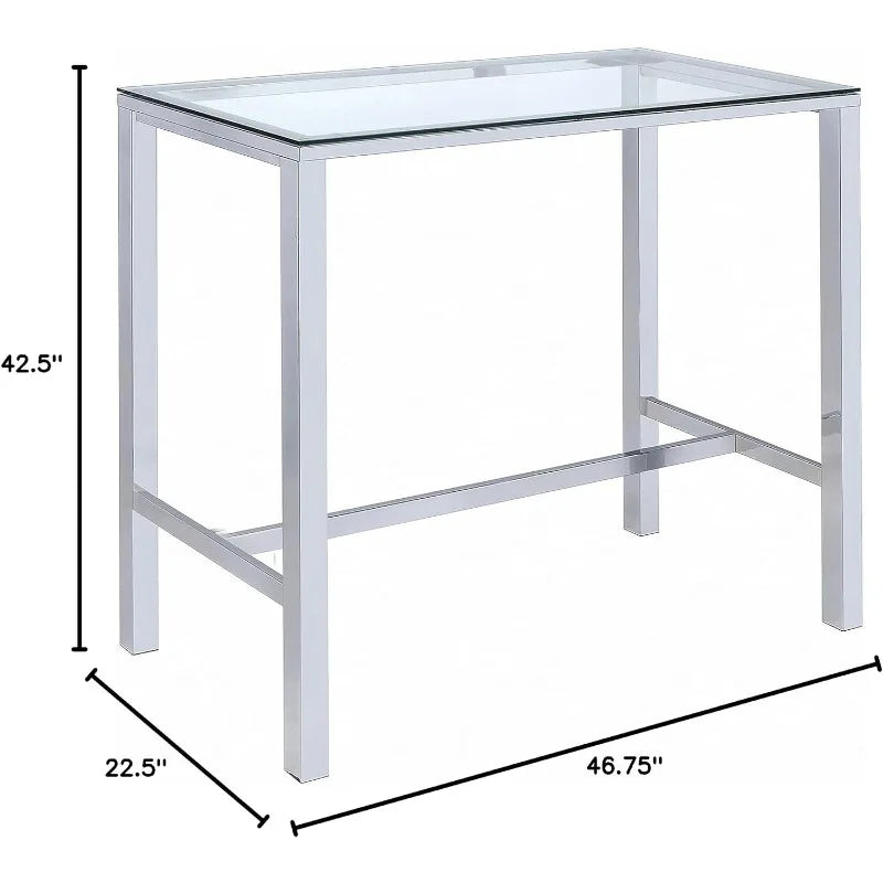 Home Furnishings Tolbert Bar Tables with Glass Top