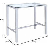 Home Furnishings Tolbert Bar Tables with Glass Top