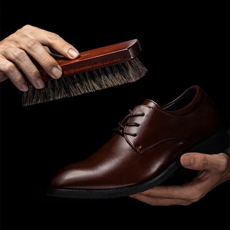 HorseHair Shoe Brush Set Leather Care Cleaning Polishing