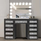 Hot Sale Contemporary Crushed Diamond Mirrored Furniture Vanity