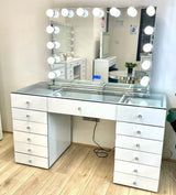 Hot Sale Contemporary Crushed Diamond Mirrored Furniture Vanity