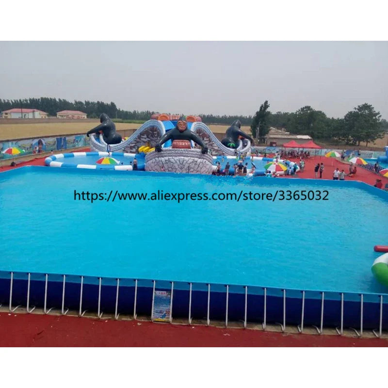 Hot selling stainless steel frame swimming pool above