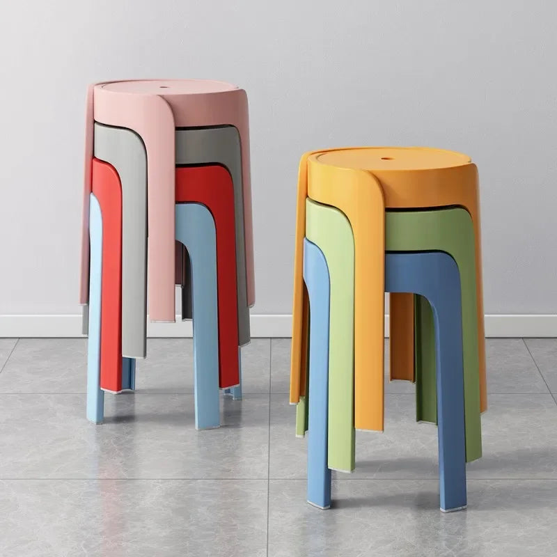 Household Portable Stackable Round Stool Simple Modern Windmill