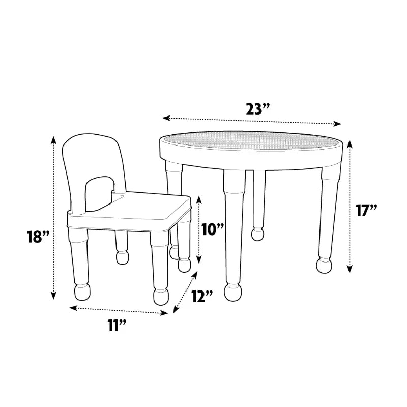 Humble Crew Kids 2-in-1 Plastic Activity Table and