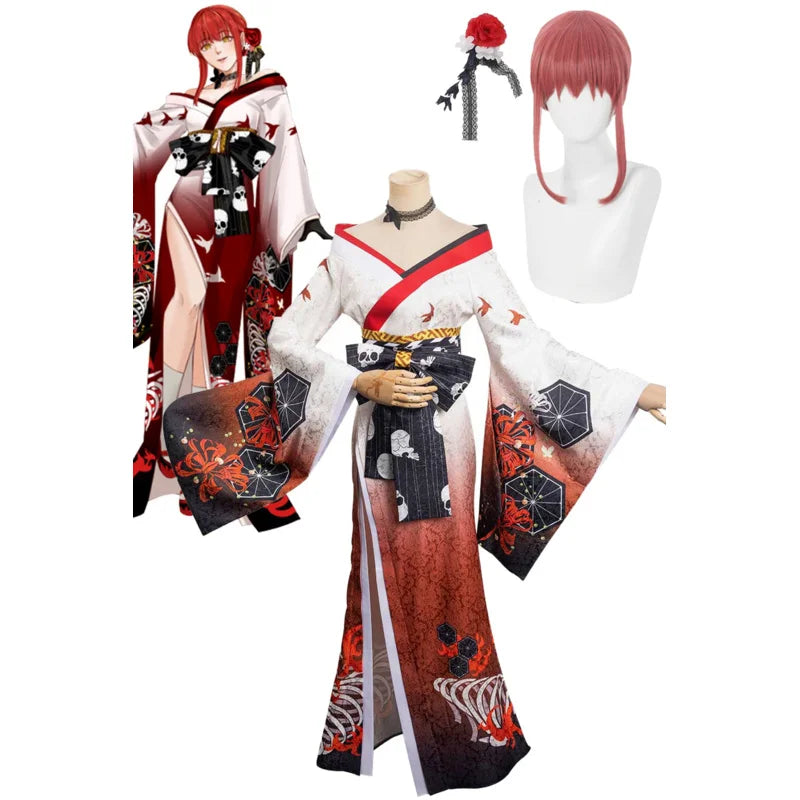 Hyakkiyakou Shutendoji Makima Cosplay Costume Wigs Anime Chainsaw