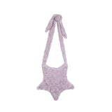 Hylhexyr Star Shape Soft Plush Messenger Bag Candy