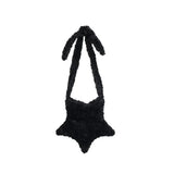 Hylhexyr Star Shape Soft Plush Messenger Bag Candy