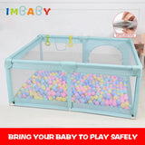 IMBABY Playpen Children Pull rings Free Kids Fence