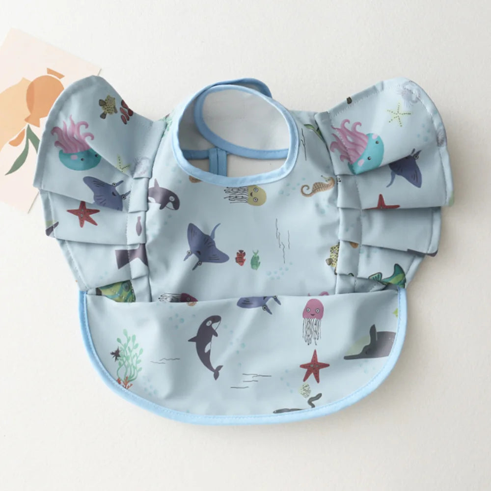 INS Nordic Style Baby Bibs Waterproof Short Sleeve