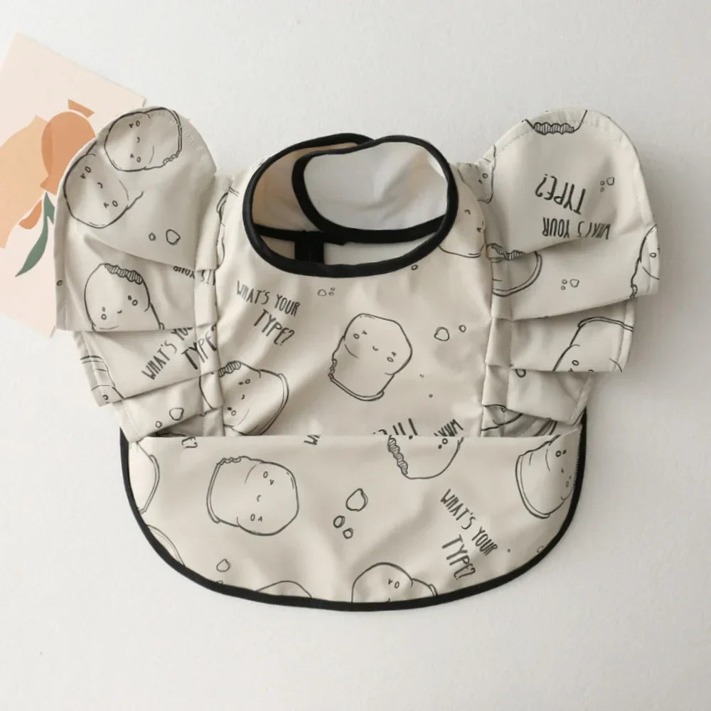 INS Nordic Style Baby Bibs Waterproof Short Sleeve