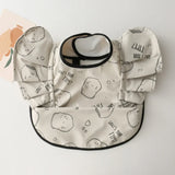 INS Nordic Style Baby Bibs Waterproof Short Sleeve