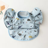 INS Nordic Style Baby Bibs Waterproof Short Sleeve