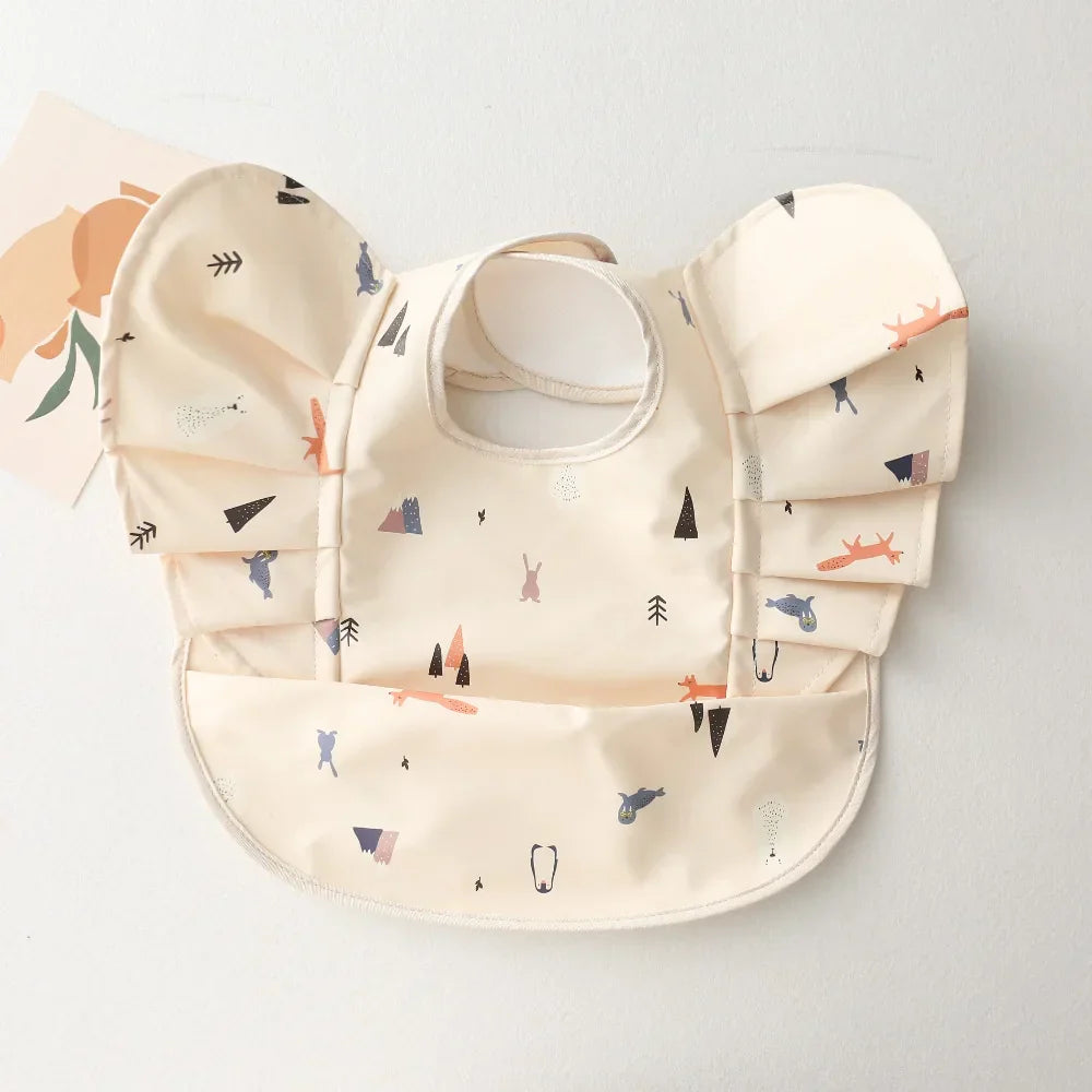 INS Nordic Style Baby Bibs Waterproof Short Sleeve