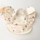 INS Nordic Style Baby Bibs Waterproof Short Sleeve